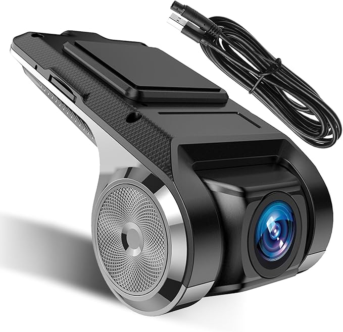 Inefala USB Car DVR Camera Video Recorder, Loop Recording ADAS, Dash Cam, with 32GB SD Card 24H Parking Mode Driving Recorder LDWS FCWS Dash Cam for Android Radio Stereo GPS DVD, Night Vision Full HD