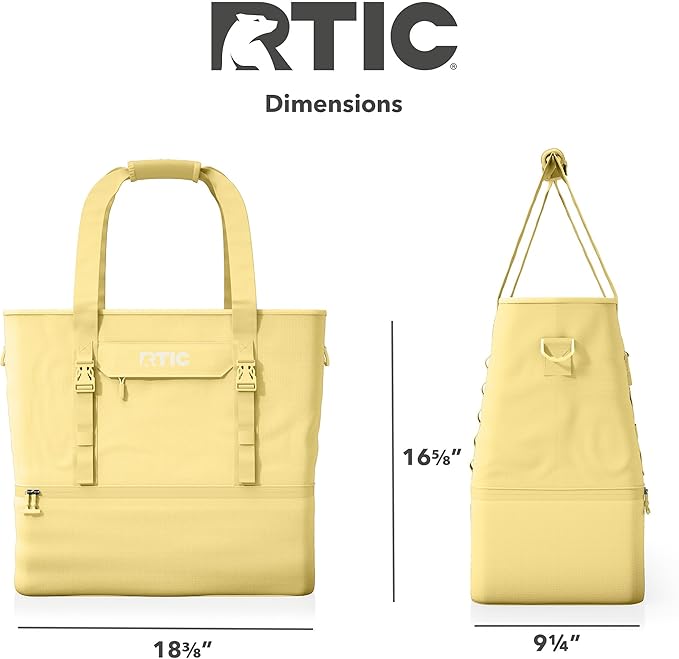 RTIC 2-in-1 Chillout Bag Soft Insulated Cooler Tote, Portable, for Lunch, Beach, Travel, Drink, Beverage, Car, Camping, Picnic, 24-Can Capacity,