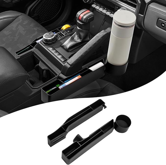 Autorder Gear Shift Organizer for Toyota Tacoma 2024-2026/4Runner 2025-2026 Accessories Center Console Organizer Removable Cup Holder Gear Shift Inser
