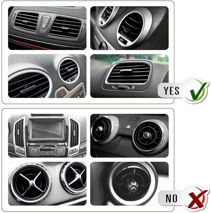 eTECH Magnetic Phone Car Mount Holder, Magnetic Mount Universal Air Vent for iPhone X / 8 Plus / 7 / 6S / 5S, Galaxy S5 / S6 / S7 / S8 / S9, Google Pixel, LG, & Other Smartphones (2Pack Black)