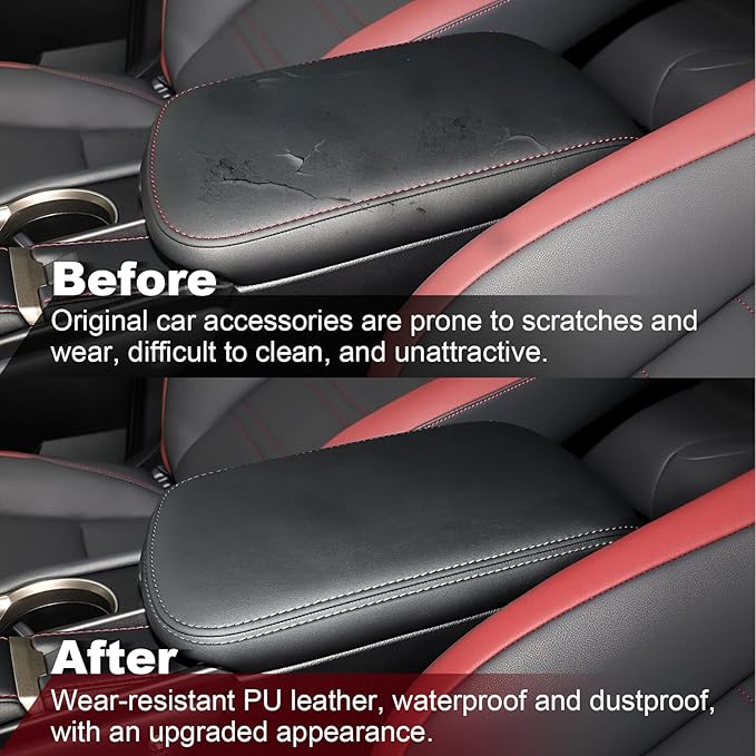 Center Console Cover fit for Lexus 2015-2021 NX NX300h/NX300/NX200t Armrest Cushion Vehicle Accessories Car Console Covers Automotive Interior Accessory Waterproof PU Leather