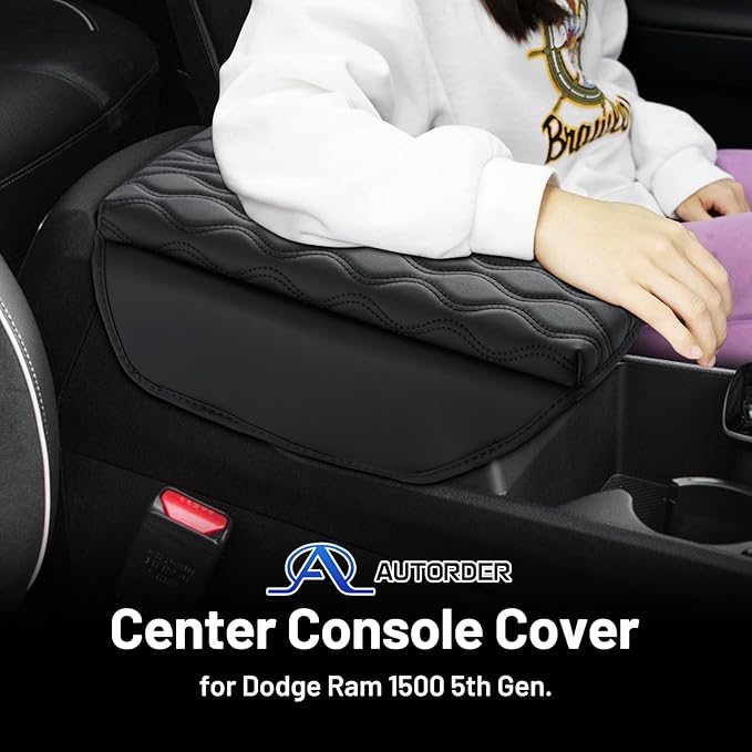 Autorder Center Console Cover for Kia Sportage 2023-2026 Accessories Armrest Cushion Cover Nappa Leather Middle Console Covers Sportage Console Cushion Pad Anti-Scratch