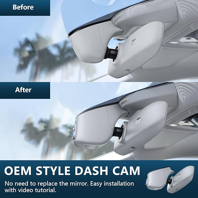 Mangoal 4K Dash Cam fit for Audi (Model A Gray) 2019-2026 A4 A6 Allroad A3 A5 Q5 S4 S6 Q7 A8 S8 TT A7 S5 Q3 S3 S7 RS3 RS5 RS6 e-tron, OEM Look, UHD 2160P Video, WiFi & App, GPS, 64GB Card