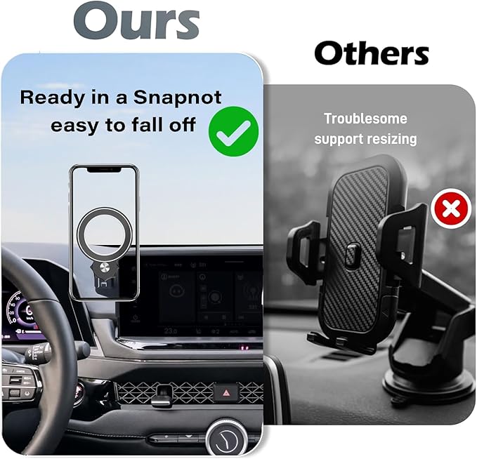 Car Phone Holder for Honda Accord 2023 2024 2025 Accessories Apply to 12.3 Inch Touch Screen Fixed Clip Magnetic Cell Phone Mount Hands-Free 360 Degree Rotation