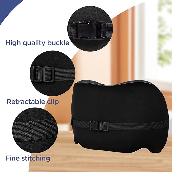 Lumbar Support Pillow for Office Chair, Cooling Car Lumbar Pillow Lower Back Pain Relief,Memory Foam Back Cushion with Adjustable Straps,Ergonomic Chair Back Pillow for Gaming Chair,Car(Gray Cooling)