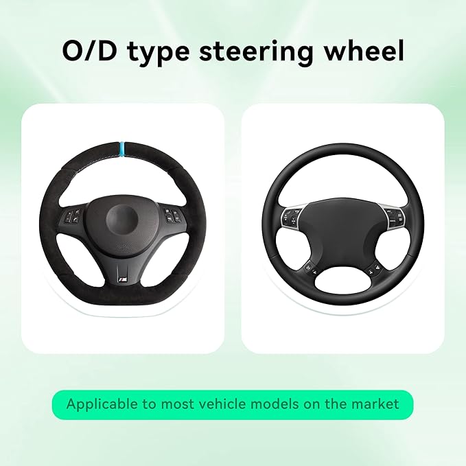 Car Steering Wheel Cover, 14.5-15inch Leather Anti-Slip Car Wheel Cover Protector, Safety Comfortable Desgin, Universal Auto Steering Wheels Accessories for Cars Truck SUV (Brown)