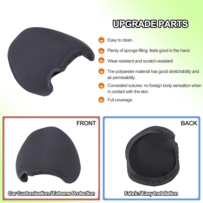 Center Console Cover Pad for Chevrolet Corvette C7 2014-2019 Accessories, Console Arm Rest Lids Cover Mat, Car Armrest Seat Box Cushion Protector, Armrest Pillow, Auto Armrest Cover (Fabric_A)