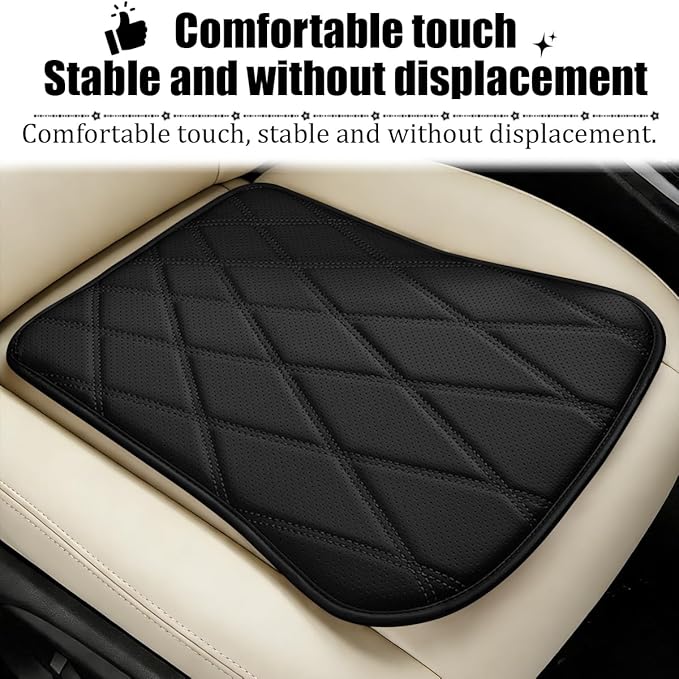 Car Seat Cushion, Comfortable Sciatica & Lower Back Pain Relief Vehicle Driver Seat Pillow, Auto Interior Chair Protector, Universal for SUV Automobile Truck (Black)