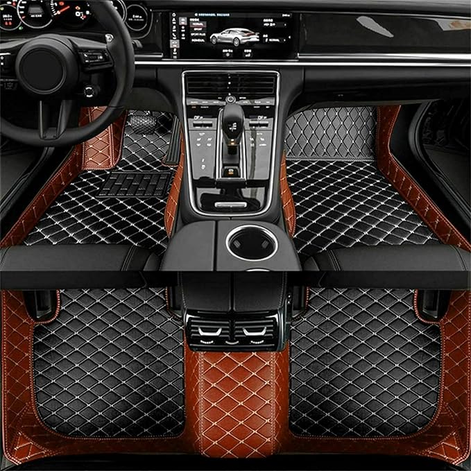Custom Making Car Floor Mats Compatible with Audi BMW Mercedes-Benz Toyota Lexus Honda Infiniti Nissan Hyundai Kia All Models 2005-2026 (Black Beige and Brown)