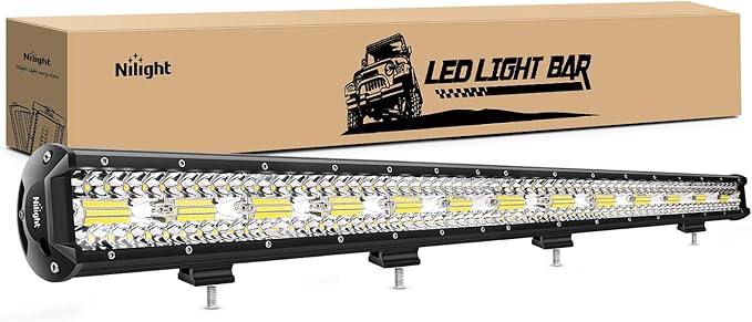 Nilight LED Light Bar 37Inch 780W Triple Row Flood Spot Combo 78000LM Driving Work Light Off-Road Lighting for Trucks Pickup Car Golf Cart SUV ATV UTV 4x4 Van Camper Boat