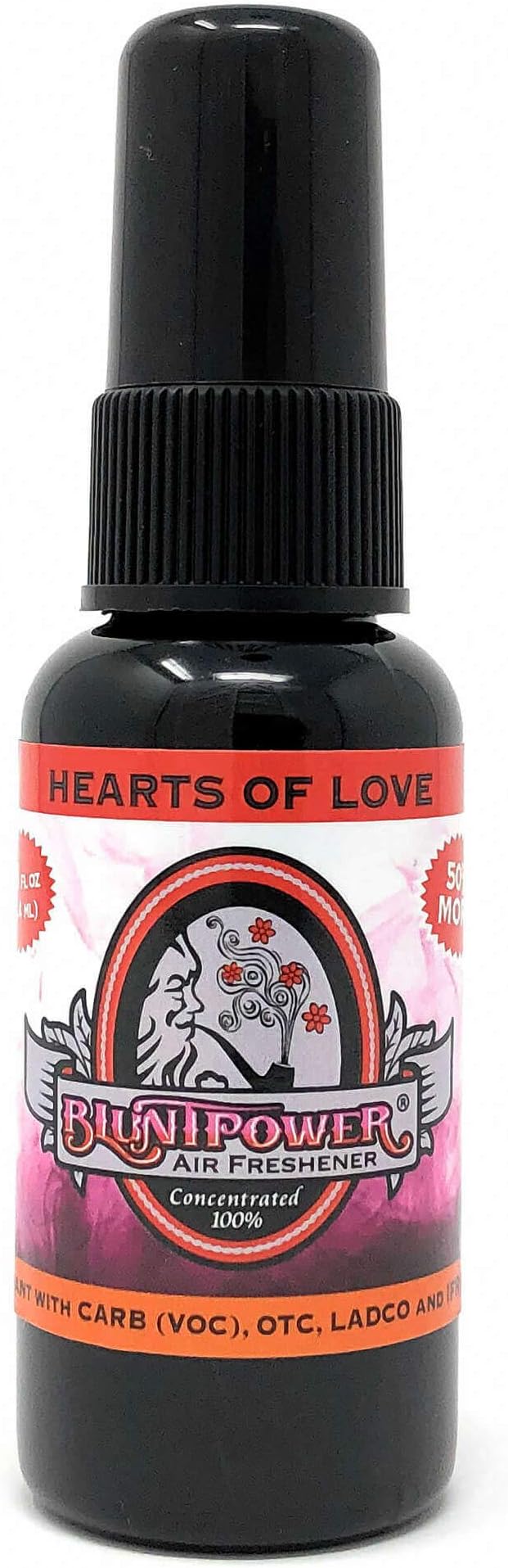 BluntPower (Hearts Of Love, 1 Pack) Concentrated Odor Eliminator & Diffuser Oil - Room Deodorizer, Odor Eliminator, Air Freshener - Premium Oil Based Air Freshener