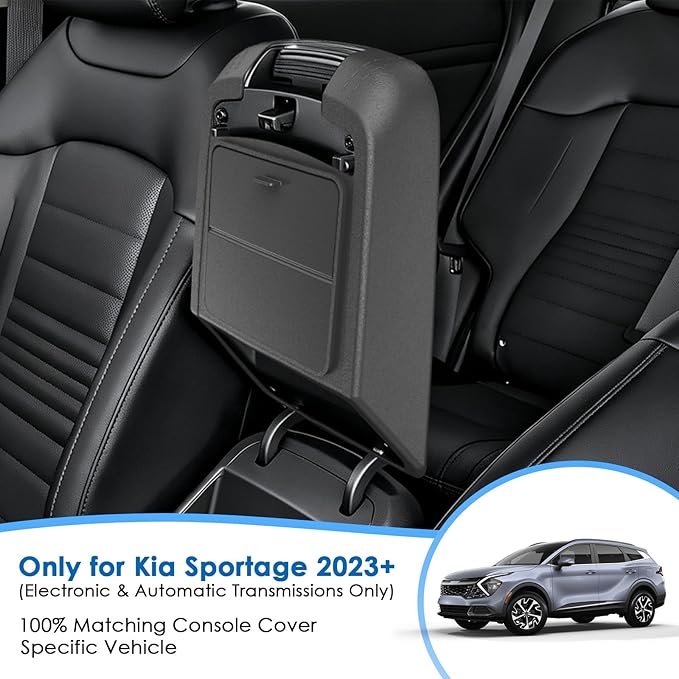 2025-2026 Sportage Center Console Cover&Hidden Storage (2-in-1 Dual Function)(LX/EX/X-Line/SX/SX Prestige/X-Pro/X-Pro Prestige), Durable&Waterproof Silicone Cover 2025 Sportage Accessories