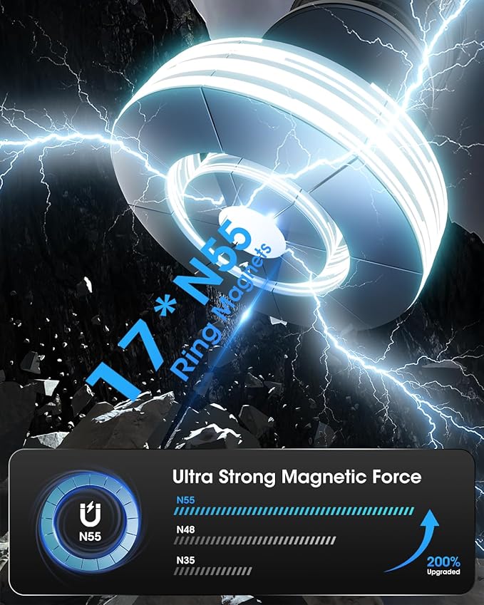 Phone Holder for Car Magsafe, 360° Adjustable 2500gf Strong Magnetic Car Phone Holder, Hands Free Suction Cup Cell Phone Mount for iPhone 16 Pro Max 15 14 13 12