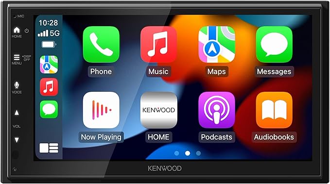 KENWOOD DMX400S 6.8" Capacitive Touchscreen Digital Multimedia Receiver – Apple CarPlay, Android Auto, Bluetooth, USB Mirroring, 13-Band EQ