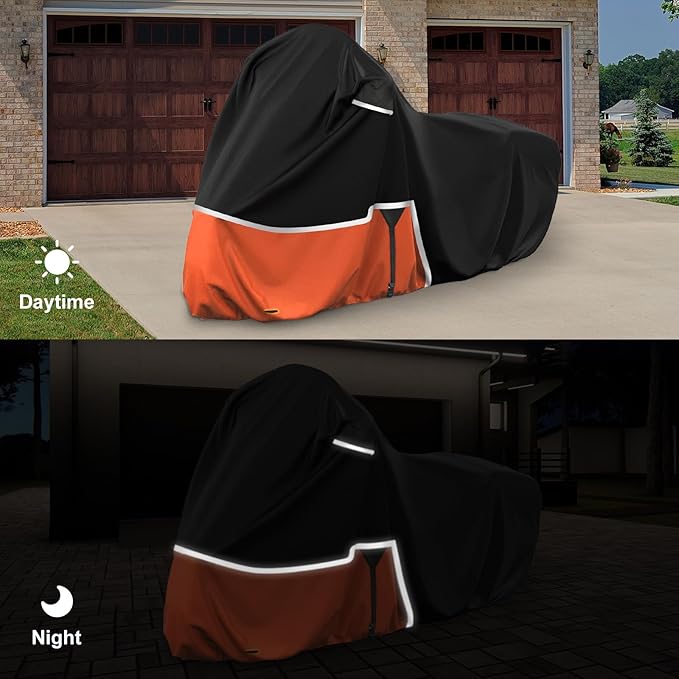 Waterproof Motorcycle Cover Replace for Indian Chieftain/Challenger, 420D Oxford Cloth Customized Motorcycle Cover for Snow Rain Dust Protection