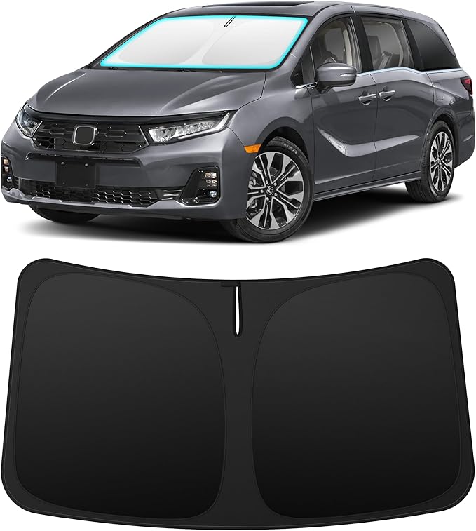 INSAUTO Custom Fit Windshield Sun Shade Accessories for Honda Odyssey 2018-2026, Foldable Front Window Sunshade, UV & Heat Reflector, Keeps Interior Cool, Includes Storage Bag