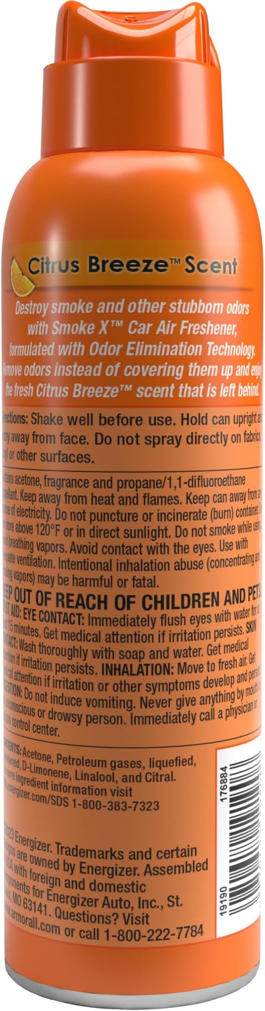 Armor All FRESHfx SmokeX Citrus Breeze Car Air Freshener Spray - 3.5 OZ
