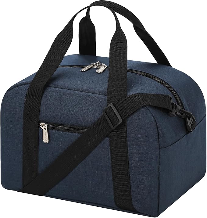 Small Gym Bag Carry On Bag - 12 in Mini Duffle Bag Lightweight for Overnight Travel- Navy Blue