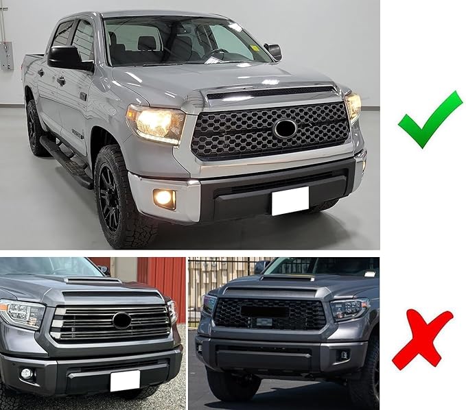 iJDMTOY 4pc Black-Out Smoked Lens Xenon White Full LED Front Grille Clearance Light Kit Compatible with Toyota 2018-2021 Tundra w/Honeycomb, Non-TRD, Non-Horizontal Beam Grille
