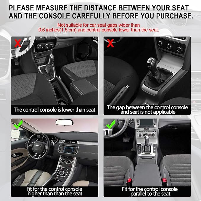 Car Seat Gap Filler Organizer, 2 Pack Multifunctional Car Seat Organizer, Auto Console Side Storage Box with Cup Holders 2 Seat Hooks for Drink, Car Organizer Front Seat for Holding Phone, Sunglasses