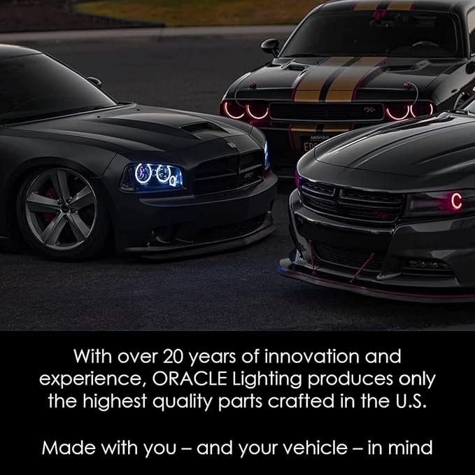 ORACLE Lighting 3150-020 Set of 2 Front and 2 Rear Tinted Lens LED Concept Sidemarkers Compatible with 2005 2013 C6 Corvette - Easy Installation - Waterproof