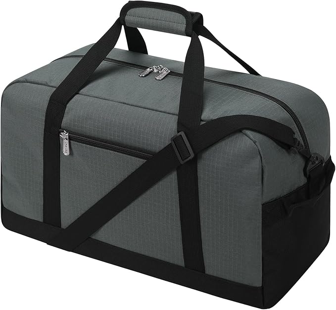 Small Gym Bag 18 inch Carry On Duffel Bag for Weekender Travel - Dark Grey