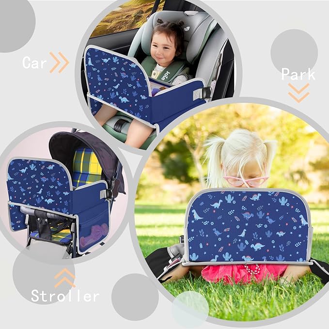 MENZOKE Kids Travel Tray for Toddler Car Seat, Toddler Gift for Boy Activities with Dry Erase Board & iPad Holder Stand, Road Trip Essentials Accessories Lap Tray for Boy as Birthday Gift, Dark Blue