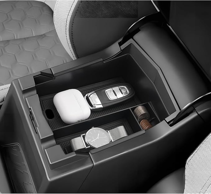 LUWU for 2025 2026 Subaru Forester Accessories Compatible with Forester Base/Premium/Sport/Limited/Touring 2025 2026 Armrest Console Secondary Storage Box Insert Tray ABS Material Black