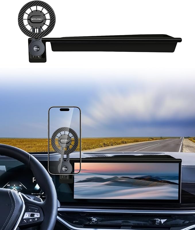 Magnets Phone Mount for BMW X5 X6 2024 2025 2026/X7 2023 2024 2025 2026 Accessories 14.9-Inch Screen Fixed Clip, Cell Phone Base Automobile Cradles Magnetic Phone Holder Compatible with MagSafe