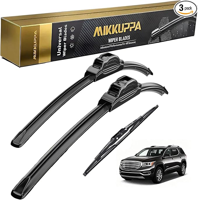 MIKKUPPA 24"+20"+10" Windshield Wiper Blades Replacement for 2017-2023 GMC Acadia, Front & Rear Wiper Blades Set, Durable Stable Quiet All Season (Pack of 3)