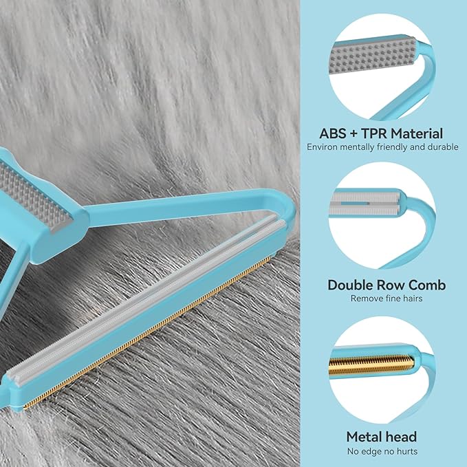 Pet Hair Remover 3-Pack,Dog Cat Hair Remover,Lint Shaver Cleaner Pro,Fur Removal Tool,Portable Carpet Scraper,Fuzz Rollers Hairball Brush for Carpets,Clothes,Car Mats,Couch,Pet Bed,Furniture
