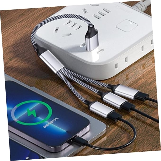 Portable USB Power Splitter Cable Male to Female Ports Compact USB Hub with Over Over-Voltage Protection for Laptop Car and Computer Use