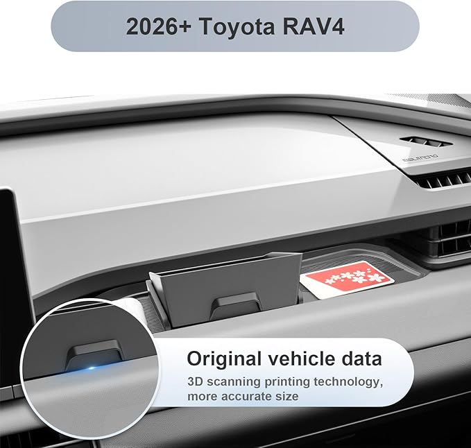 SKTU (3PCS 2026 RAV4 Center Console Organizer for 2026+ Toyota RAV4 (LE/SE/XLE Premium/Woodland/XSE/Limited) Console Tray & Co-Pilot Console Tray & ABS Drawer Storage Box 2026 RAV4 Accessories