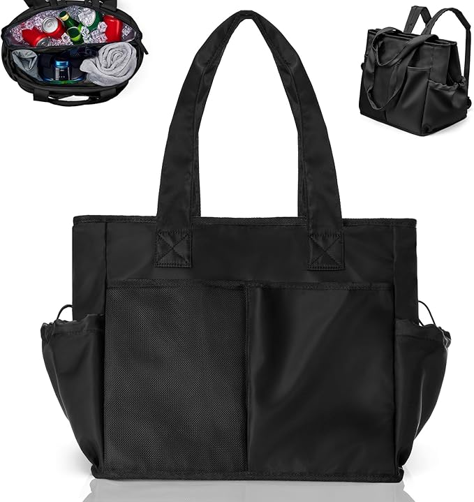 Odoland Soft Cooler Bag - Leakproof & Insulated, 2-in-1 Collapsible Design, Dry/Wet Separation, Large Soft Sided Cooler with Multi-Pocket Design for Beach, Picnic, Camping, Day Trip, Family Size