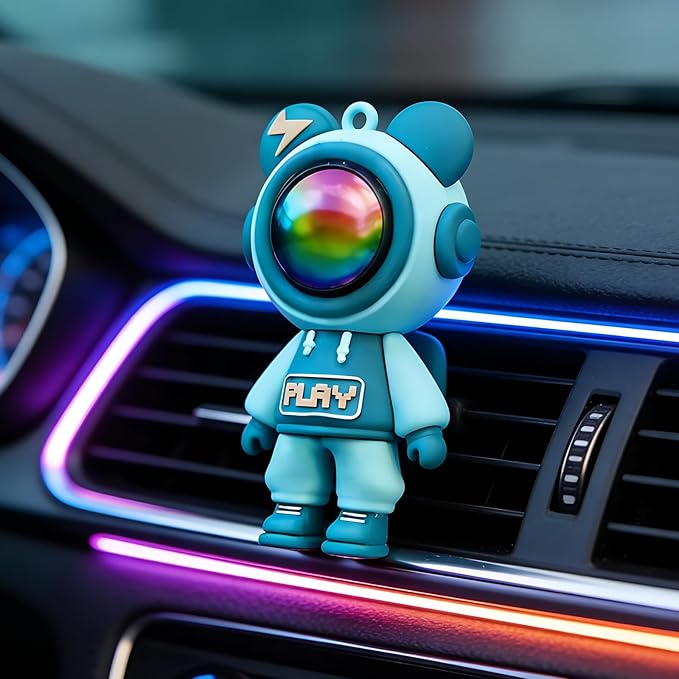Car Air Freshener,Astronaut Vent Clip,Car Odor Eliminator,Car Air Freshener Clips (Green)