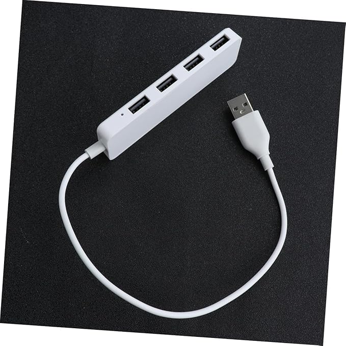 OSALADI 2pcs High- USB Hub Adapter for Laptop and Pc USB Extension Splitter Hot Support White Compatible Multiple Devices for Charging and Data Transfer