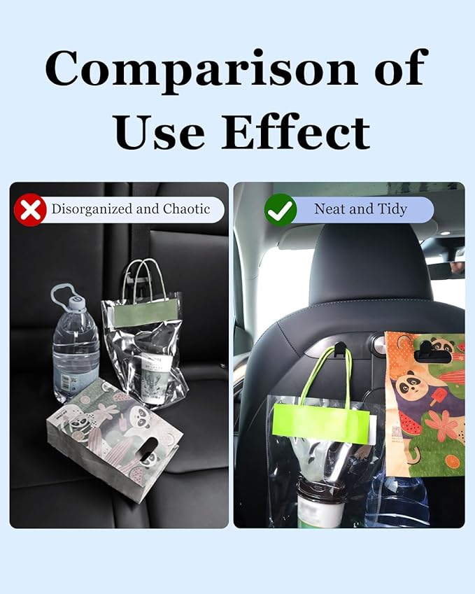1 Pack Car Seat Hooks & Magnetic Phone Holder for Tesla Model Y(Juniper) Model 3(Highland) Accessories 2025 2024 2023 2022 2021, Car Seat Back Storage Purse/Bag/Hat Hook for iPhone