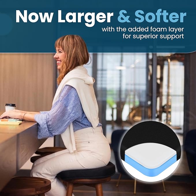 ComfiLife Ergo-Gel + Comfort Foam Airplane Seat Cushion – Travel Seat Cushion – Compact, Foldable, Portable Comfort