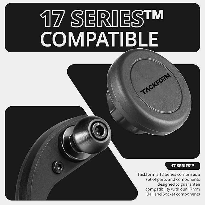 Tackform Link Vent Mount Universal Magnetic Phone Holder Compatible with 2016-2023 Toyota Tacoma and 2014-2021 Toyota Tundra | Billet Aluminum Base, No-Slip | Short Reach | NOT Compatible With MagSafe