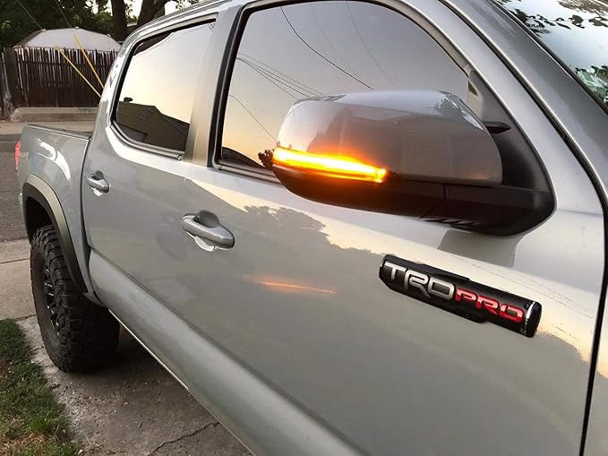 iJDMTOY Clear Lens Dynamic Sequential Blink/Flow Full LED Side Mirror Turn Signal Light Assembly Kit Compatible with Toyota 2016-2023 Tacoma, 2019-2025 RAV4, 2020-up Highlander, etc
