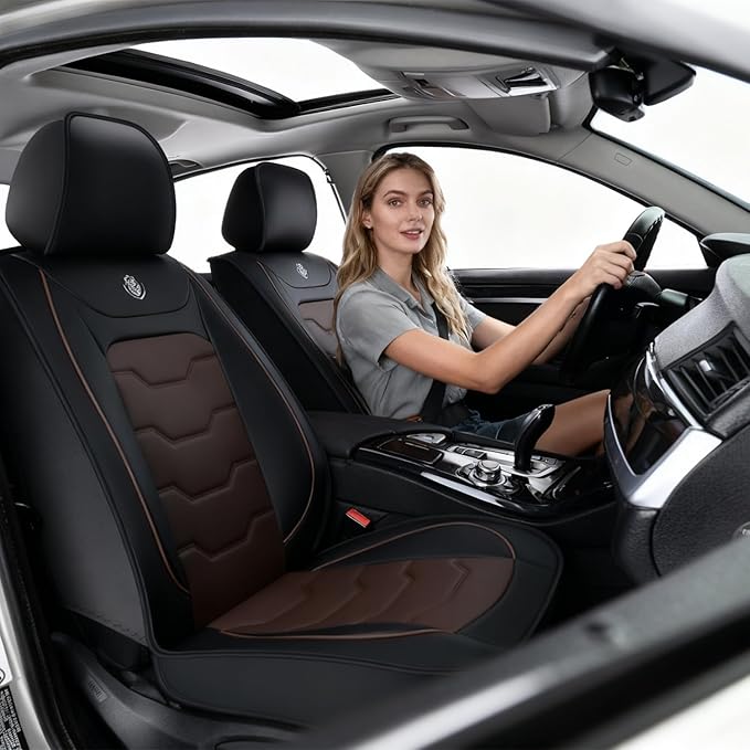 Car Seat Covers for Ford Bronco Sport 2021-2025 Car Seat Cover, Waterproof Faux Leather, 5 Piece Full Set, Wear Resistance, Easy to Clean and Install, Beautify Interior