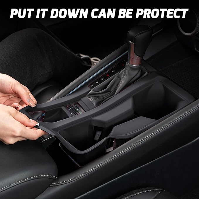 for 2025 Honda Accord Sports Silicone Gear Shift Panel Protective Cover with 11th Gen Accord 2023 2024 Car Interior Decorative Accessories Black Center Console Coaster(Not for PHEV Hybrid)