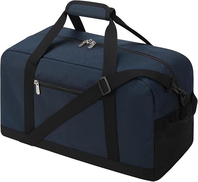 Small Gym Bag 18 inch Carry On Duffel Bag for Weekender Travel - Navy Blue