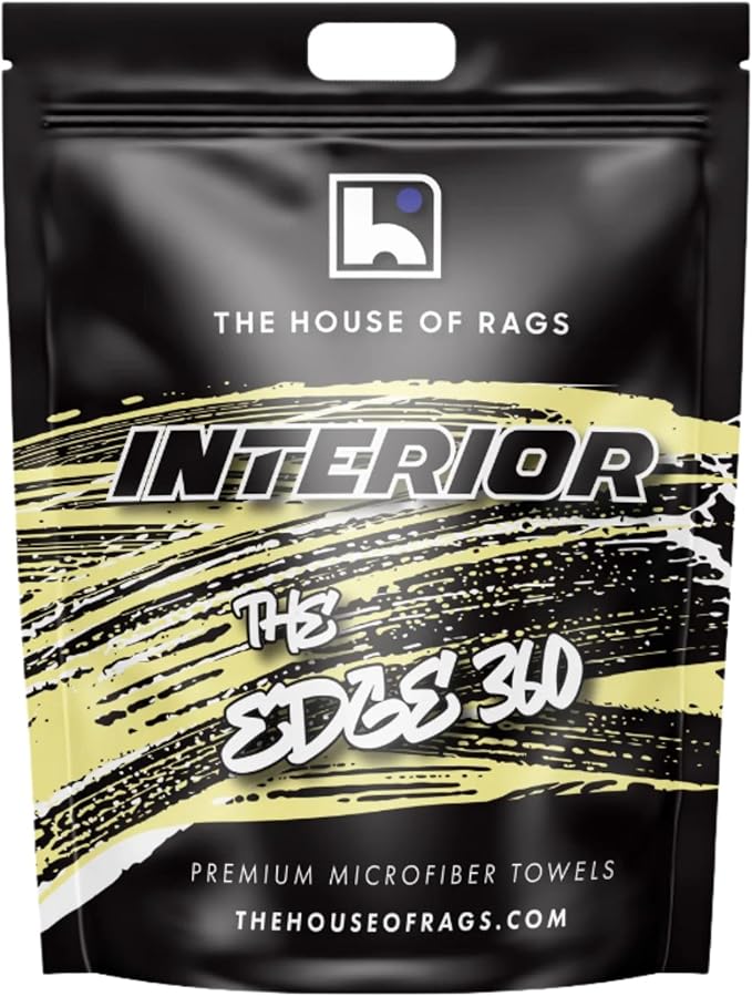 The Edge 360 Interior Microfiber Cleaning Towels, 16x16 inches, Premium Korean Quality, 360 GSM, Yellow, 10 Pack