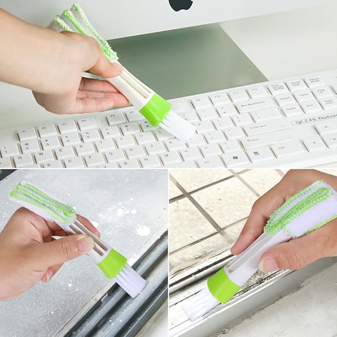 Mini Duster for Car Air Vent, SENHAI Set of 6 Automotive Air Conditioner Cleaner and Brush, Dust Collector Cleaning Cloth Tool for Keyboard Window Leaves Blinds Shutter