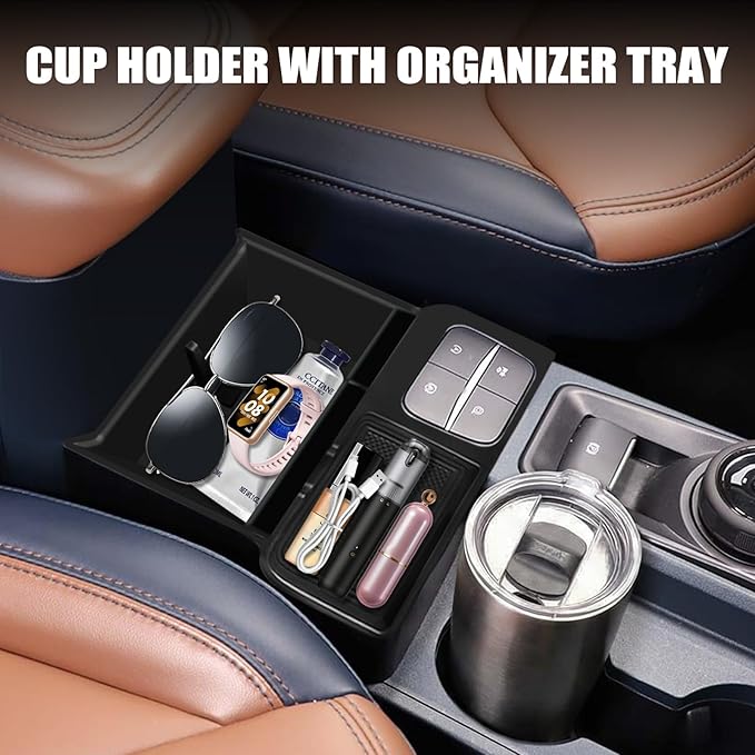 7pcs Center Console Storage Organizer Sunglass Holder for Ford Maverick 2022-2026, with Door Handle Storage Organizer, Center Console Armrest Organizer Set Fit Maverick Accessories