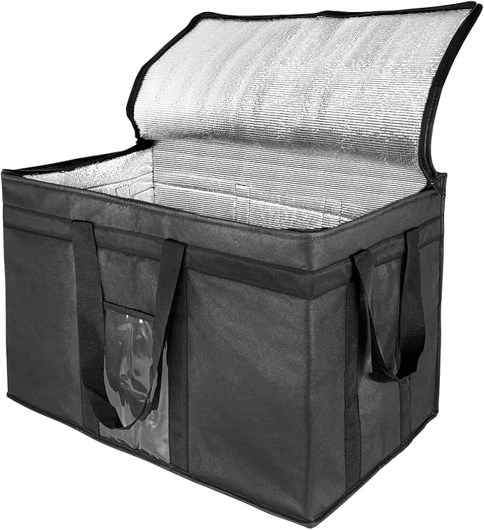 XXL-Larger Insulated Cooler Bags with Zipper Closure,Reusable Grocery Shopping Bags Keep Food Hot or Cold,Collapsible lunch bag,Grocery Transport,23"W x 15"H x 14"D