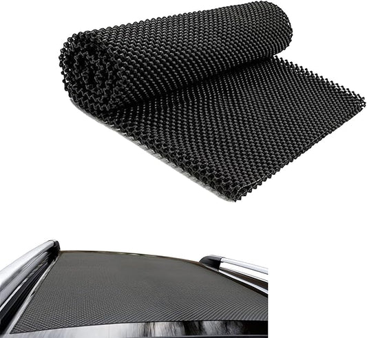 Car Roof Anti-Slip Mat, 47" x 39" PVC Roof Cargo Protective Rug Pad, Strong-adsorption Multi-Purpose Auto Top Storage Bag Protective Mat, Fit for Most Vehicles (Black)