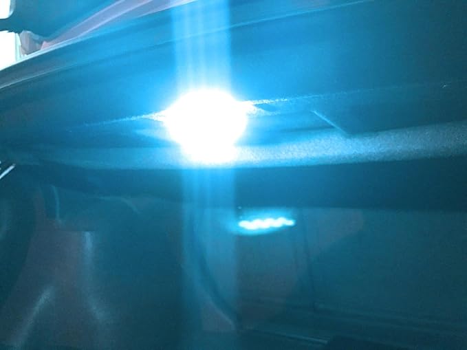 iJDMTOY Super Bright 2W High Power Aqua Ice Blue Full LED Trunk Cargo Area Light w/Switch Compatible with Lexus, Compatible with Toyota, Powered by 18-SMD LED Diodes