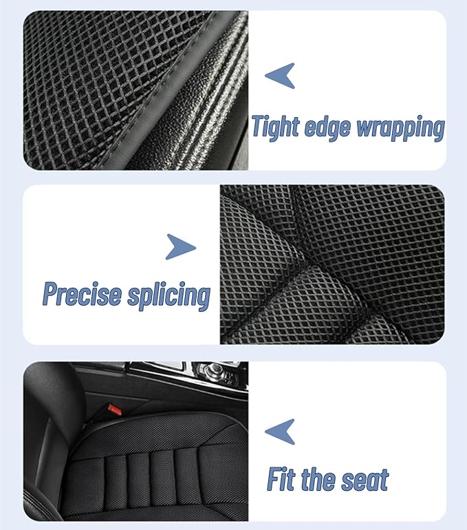 Mesh Car Seat Cushion for Driving, Summer Cooling Breathable 3D Air Car Seat Pad for SUV Pickup Truck Or Office Chair (Dark Gray)
